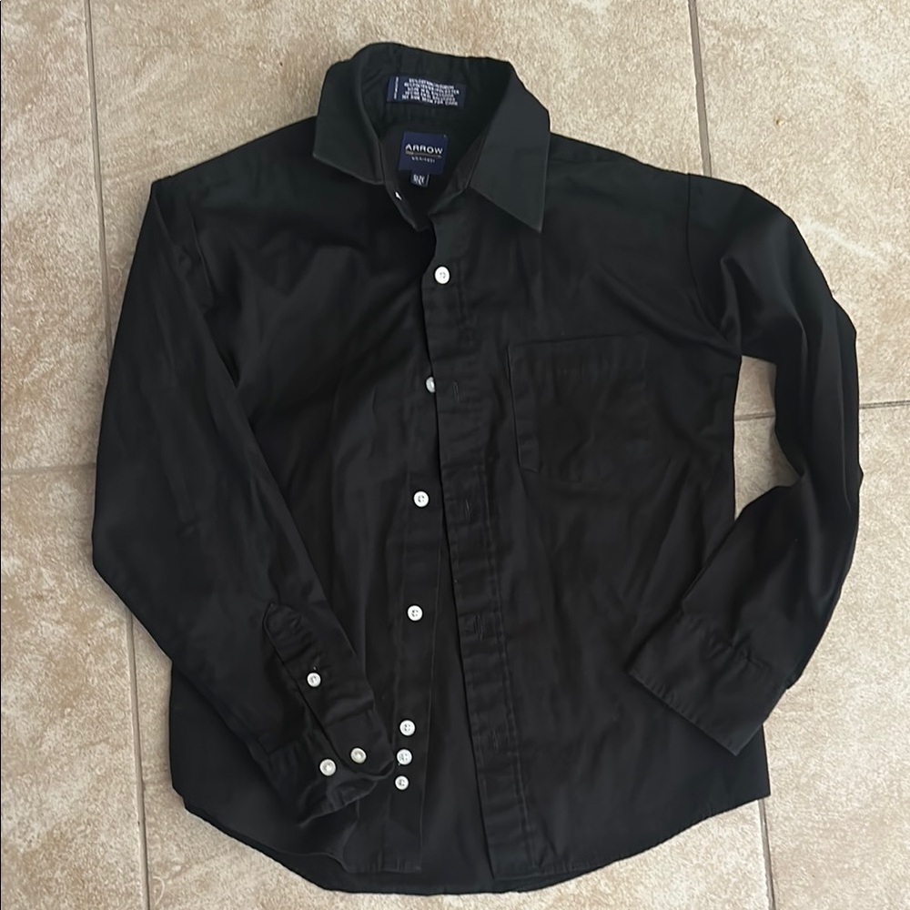 Arrow Black Casual Button Down Shirt Classic Design